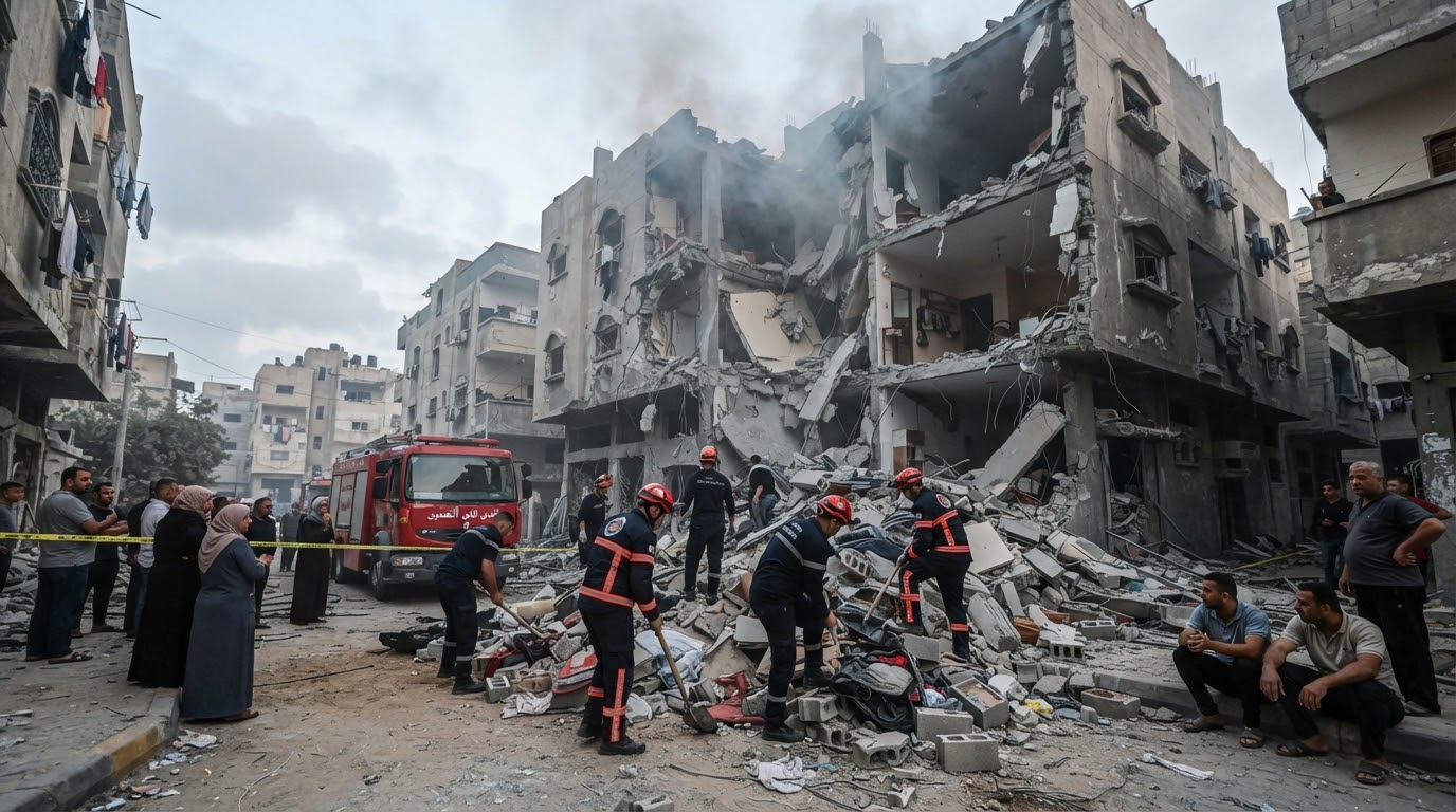 Five Palestinians Killed in Israeli Airstrike on Gaza City Apartment