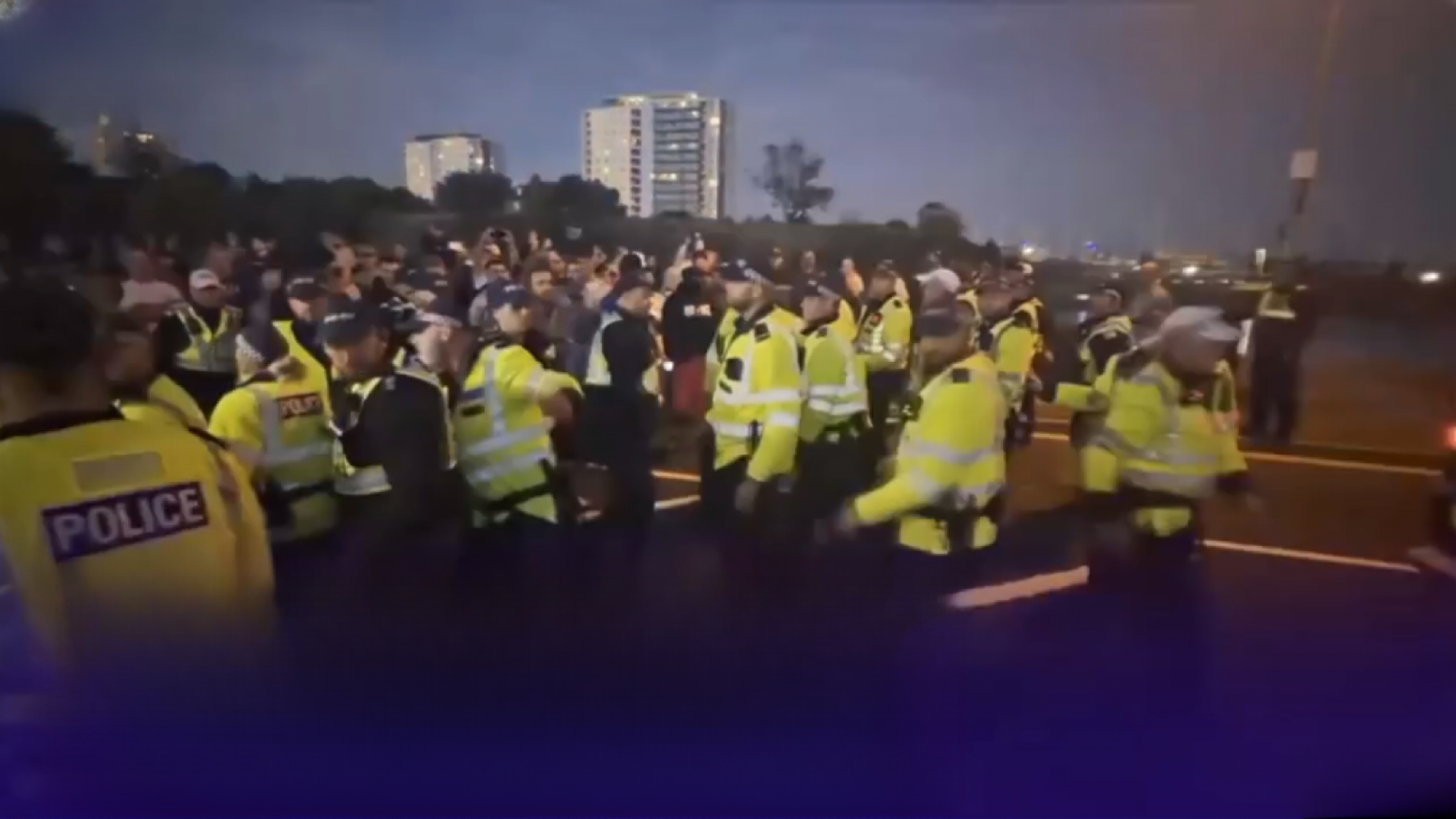 Angry Protests and Scuffles With Police as Migrants Arrive in Gosport